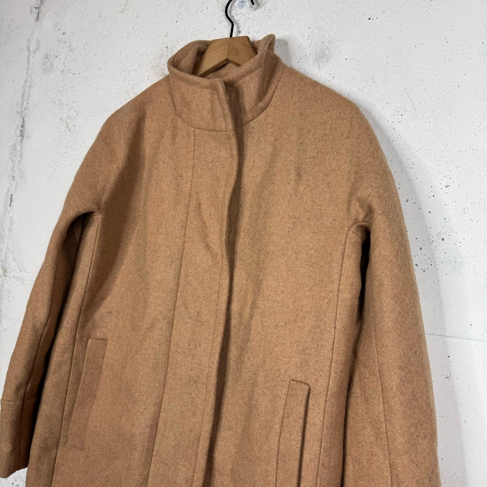 J.Crew Mid Length Village Boiled Wool City Coat 8 Tan - Picture 7 of 10